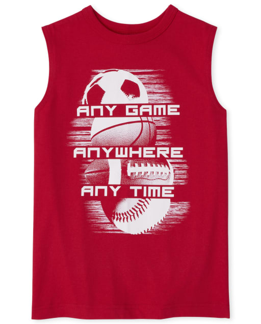 Boys Graphic Muscle Tank Top