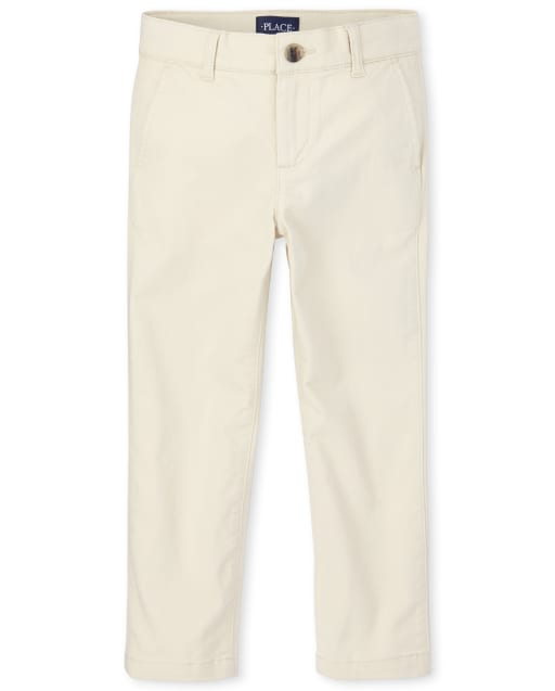 Pantalones chinos ajustados elásticos para niños