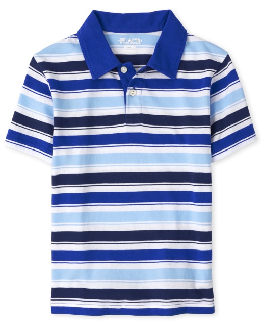 Polo de punto a rayas para niños