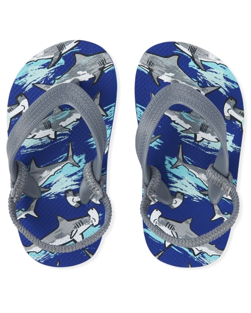 Toddler Boys Shark Flip Flops