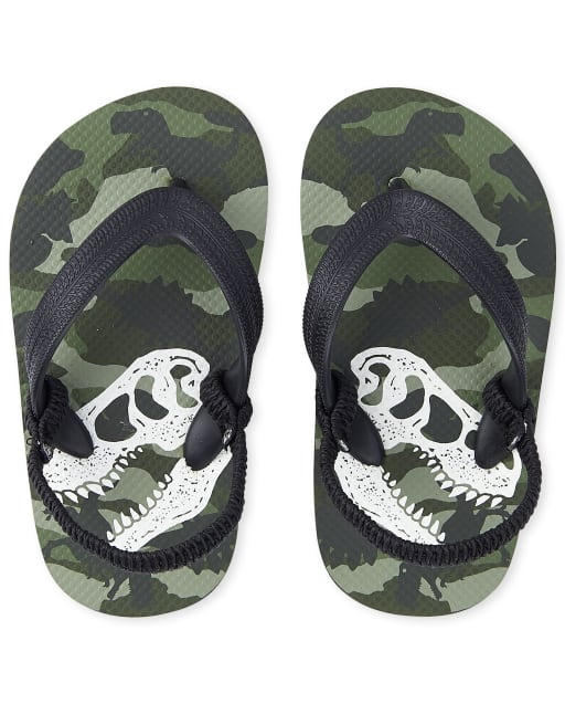 Chanclas de camuflaje Dino para niños pequeños