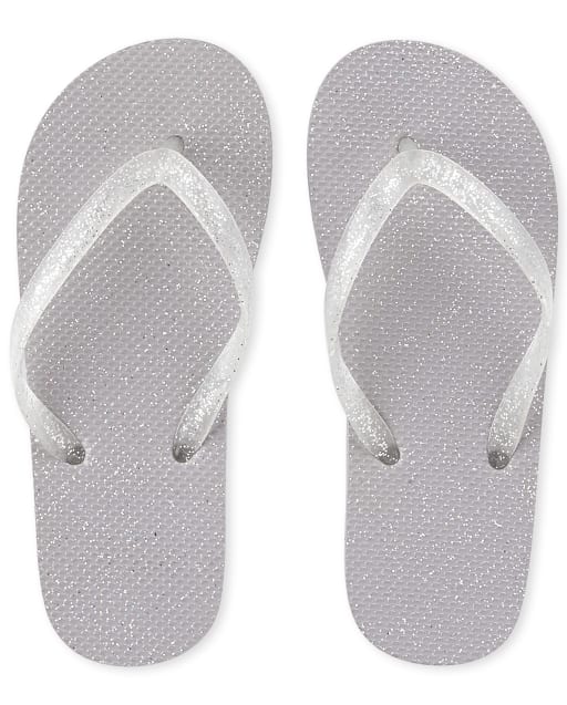 Girls Glitter Flip Flops