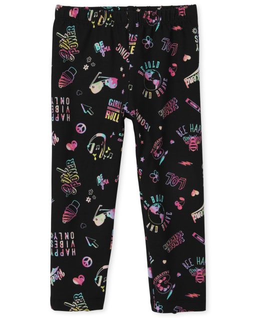 Girls Print Capri Leggings