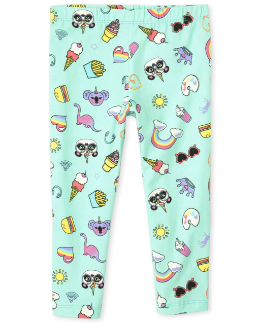 Girls Print Capri Leggings