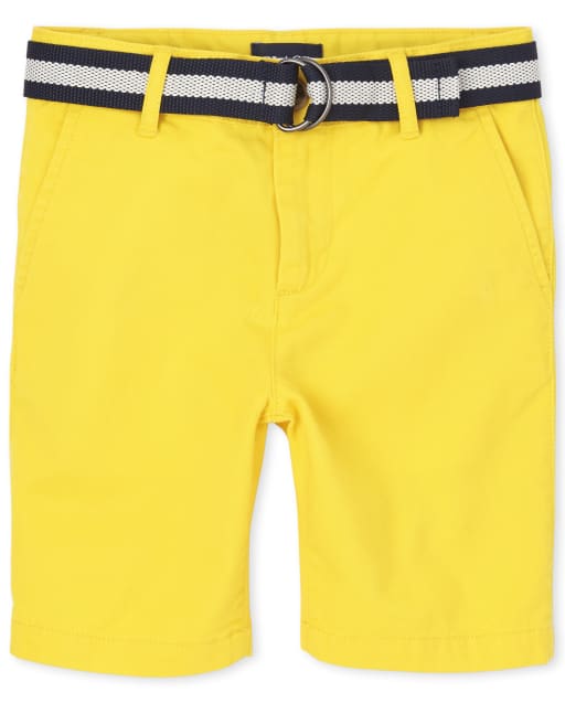 Boys Belted Chino Shorts