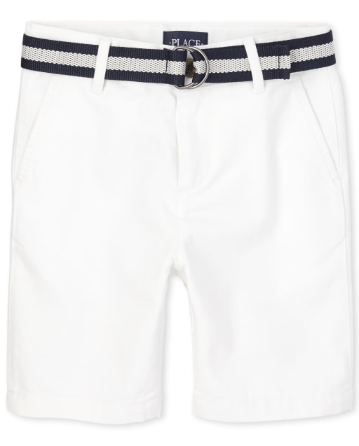 Boys Belted Chino Shorts