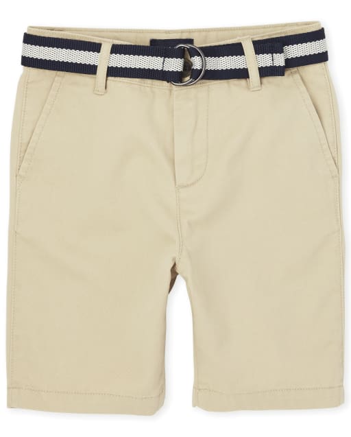 Shorts chinos con cinturón para niños