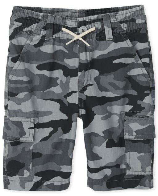 Boys Camo Pull On Cargo Shorts