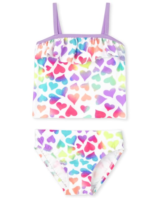 Baby And Toddler Girls Heart Tankini Swimsuit
