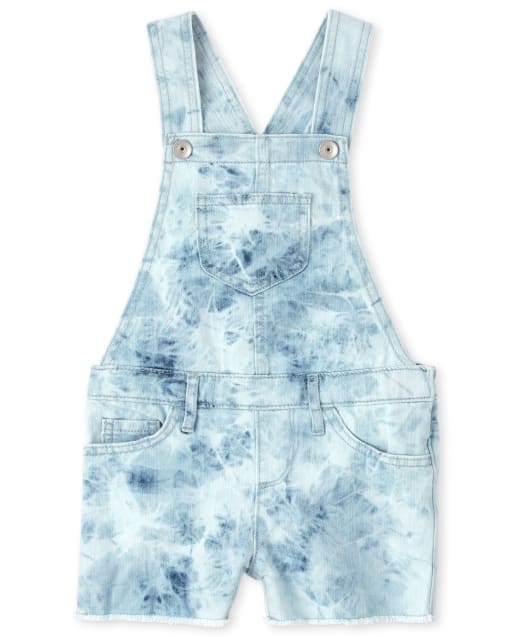 Short en denim tie-dye pour fille