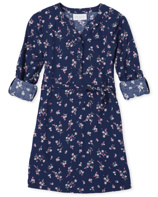 robe chemise a fleur