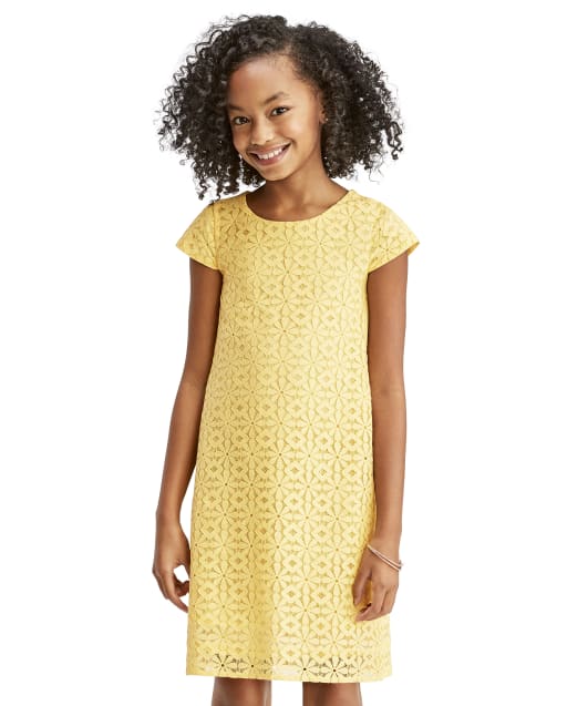 Girls Mommy And Me Daisy Lace Matching Shift Dress