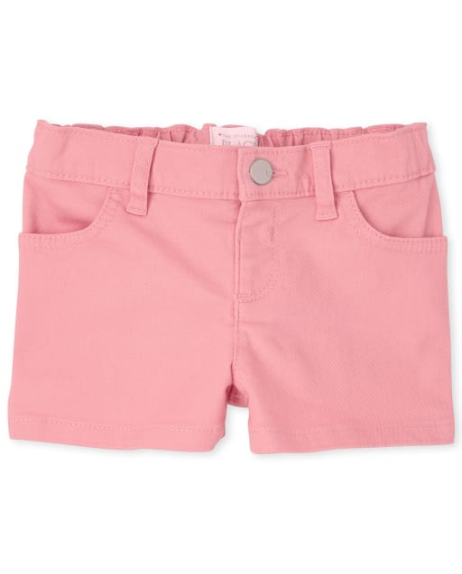 Baby And Toddler Girls Twill Shortie Shorts