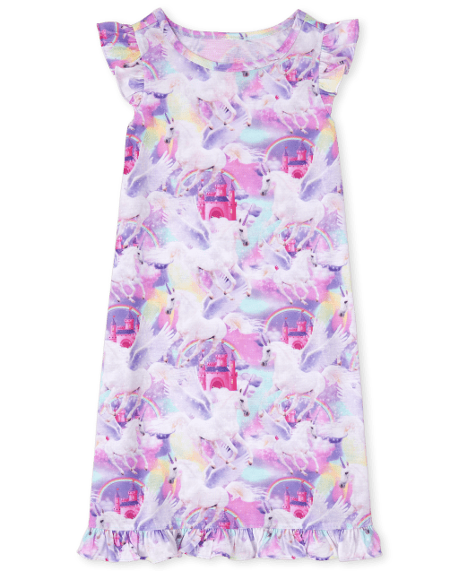 Girls Unicorn Castle Nightgown