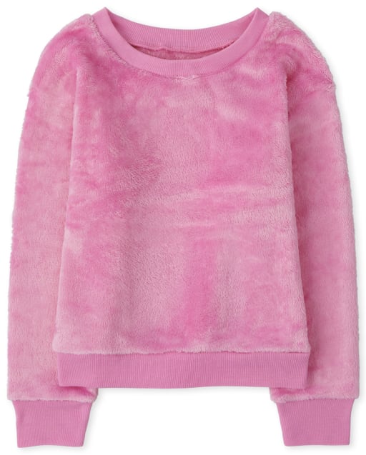 Girls Cozy Fleece Pajama Top