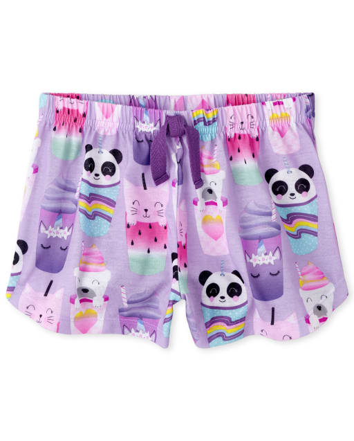 Shorts de pijama con estampado de animales para niña