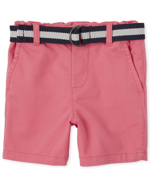 Baby And Toddler Boys Belted Chino Shorts