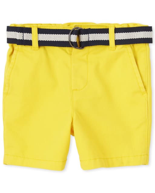 Shorts chinos con cinturón para bebés y niños pequeños