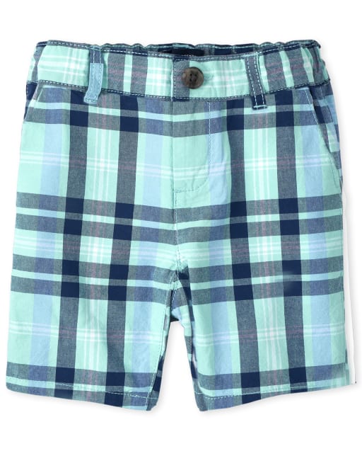 Baby And Toddler Boys Plaid Chino Shorts