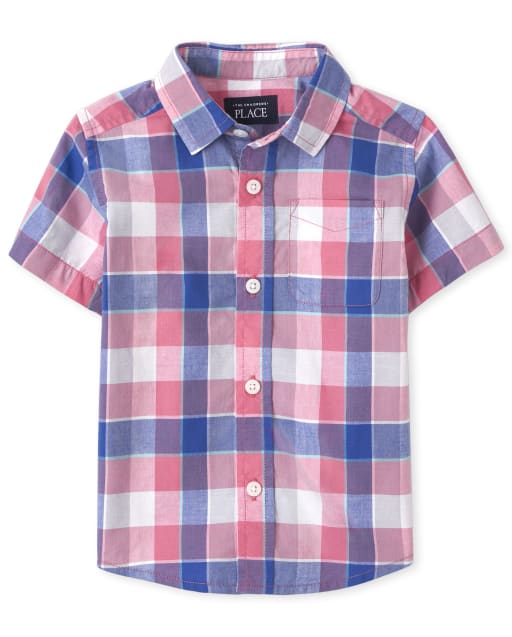 Baby And Toddler Boys Dad And Me Plaid Poplin Button Up Shirt