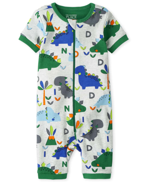 Baby And Toddler Boys Dino Snug Fit Cotton One Piece Pajamas