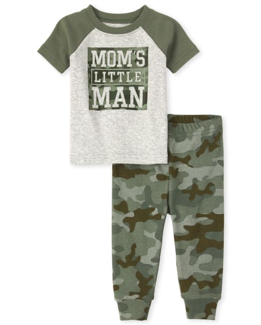 Baby And Toddler Boys Camo Mom Snug Fit Cotton Pajamas