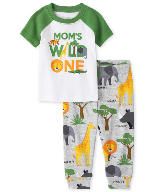 Baby And Toddler Boys Wild One Snug Fit Cotton Pajamas