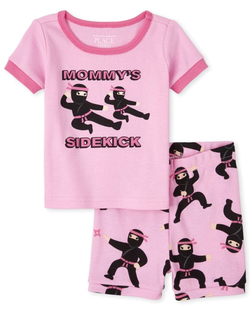 Baby And Toddler Girls Ninja Snug Fit Cotton Pajamas