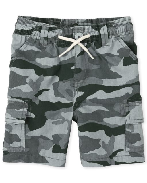 Shorts cargo de camuflaje para bebés y niños pequeños