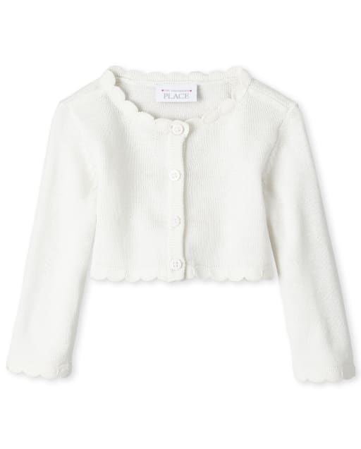 Baby Girls Scalloped Cardigan