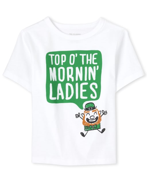 Baby And Toddler Boys St. Patrick's Day Short Sleeve 'Top O' The Mornin' Ladies' Graphic Tee