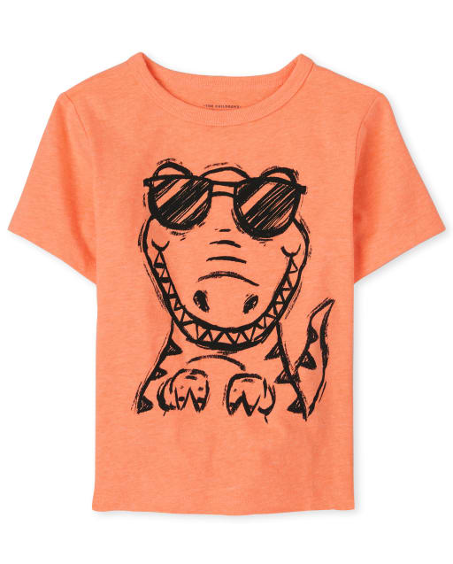 Camiseta con estampado de dinosaurio para bebés y niños pequeños