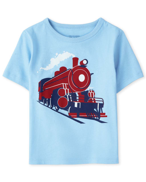 Baby And Toddler Boys Train Graphic Tee