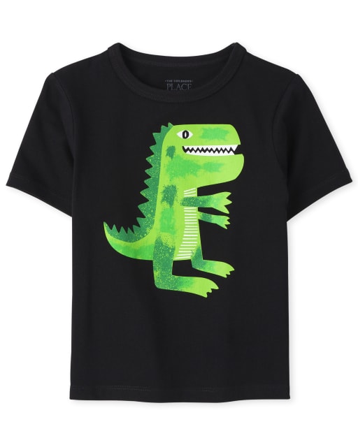 Camiseta con estampado de dinosaurio para bebés y niños pequeños