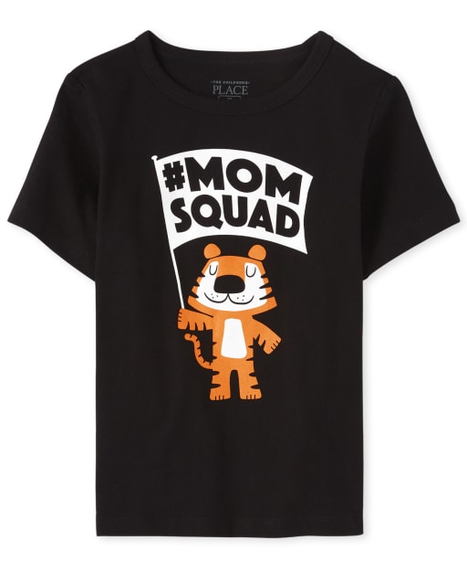 Camiseta con estampado Mom Squad para bebés y niños pequeños