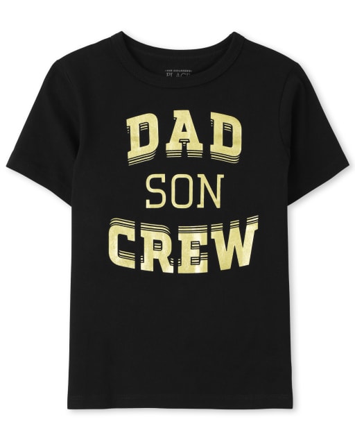 Baby And Toddler Boys Matching Family Dad Crew Graphic Tee
