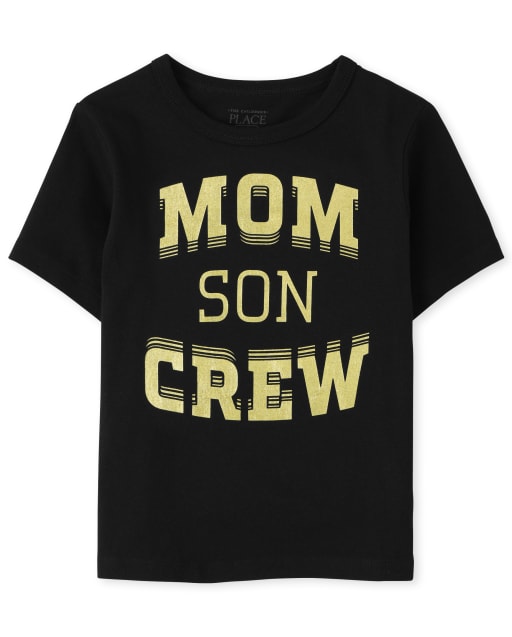 Baby And Toddler Boys Matching Family Mom Crew Graphic Tee