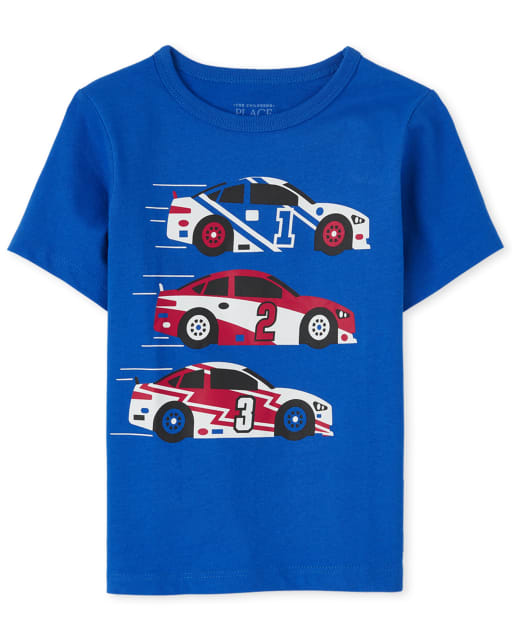 T-shirt graphique de voiture de course pour bébés et tout-petits garçons