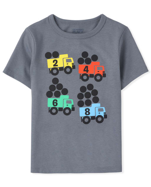 T-shirt graphique camions pour bébés et tout-petits garçons
