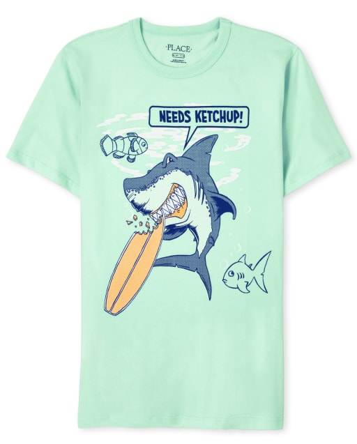 Boys Surf Shark Graphic Tee