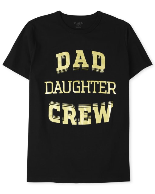 Mens Matching Family Dad Crew Graphic Tee
