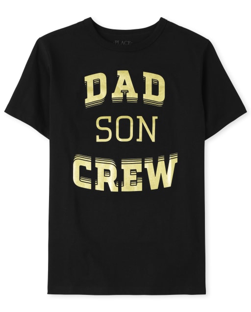 Camiseta con gráfico de equipo familiar y papá a juego para niños