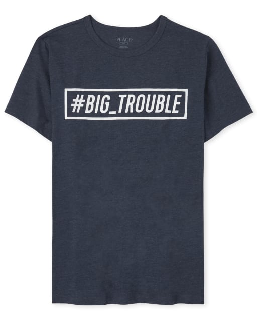 Camiseta estampada Dad And Me Trouble para hombre