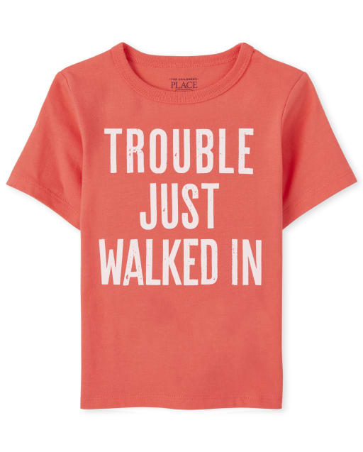 Baby And Toddler Boys Trouble Graphic Tee