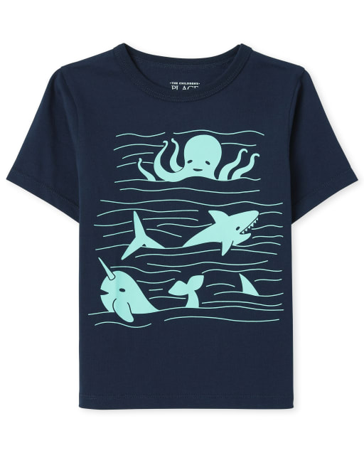 Baby And Toddler Boys Sea Life Graphic Tee