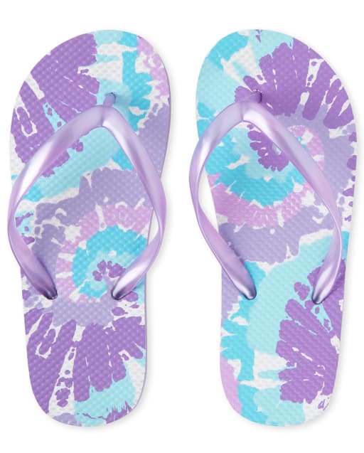 Girls Tie Dye Flip Flops