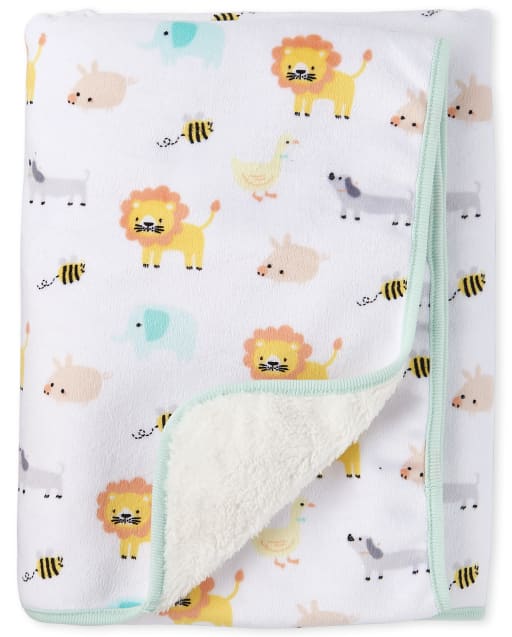 Baby Boys Animals Cozy Blanket