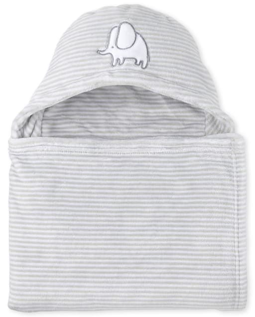Couverture à capuche confortable unisexe pour bébé éléphant