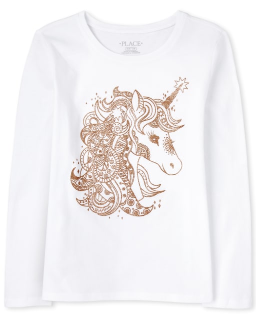 T-shirt graphique licorne pour filles