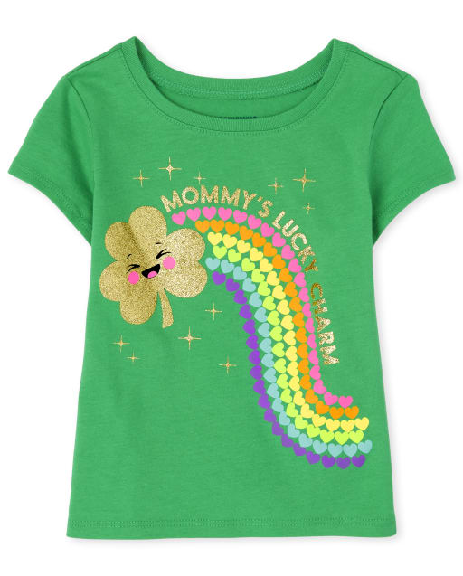 Baby And Toddler Girls St. Patrick's Day Lucky Charm Graphic Tee